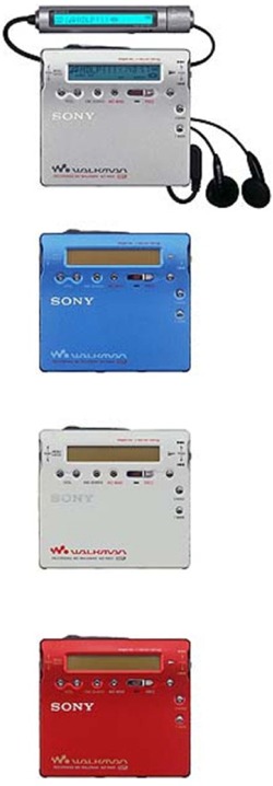 The Sony MZ-R900 in four different flavors...