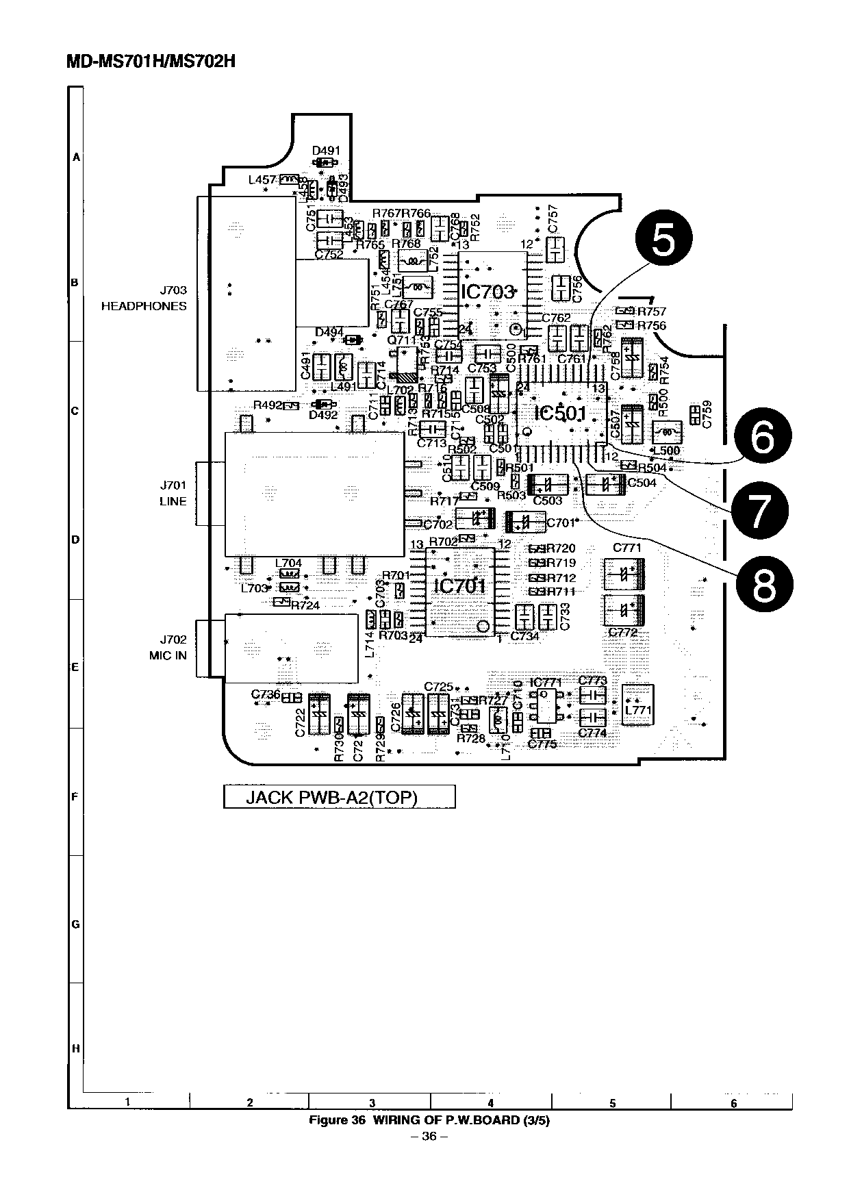 Sharp MD-MS701 Service Manual Index