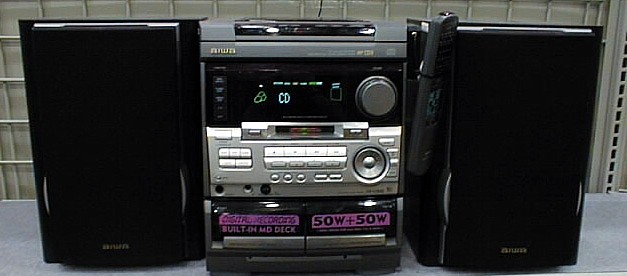 Speakers Mini Disc Radio Cassette Player Aiwa Aiwa stackable stereo system CD 