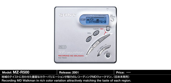 MD Community Page: Sony MZ-R500